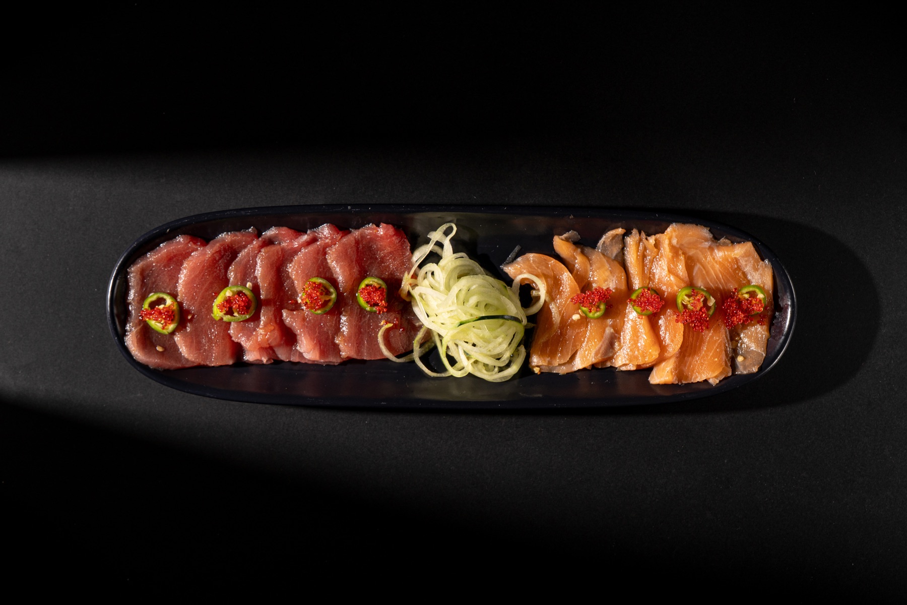 Sashimi de atún y salmón de Kazari